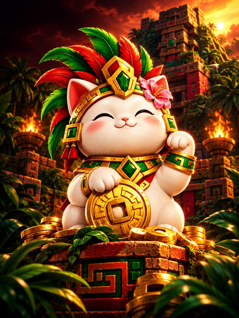 ภาพเกม Lucky Meow Meow 2 ที่ออกแบบใหม่สำหรับ saotham - สาวถ้ำ